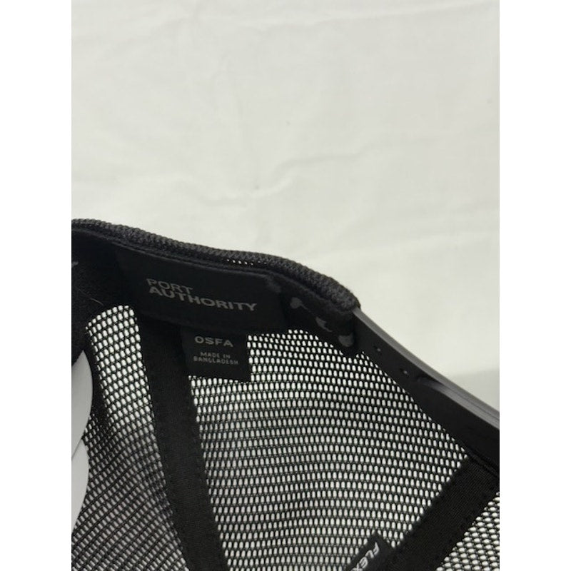 Port Authority Baseball Cap Flexfit 110 Mesh Snapback Hat Black Unisex OSFA