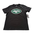 47 Brand New York Jets T-Shirt Short Sleeve Pullover Jet Black Womens Size L