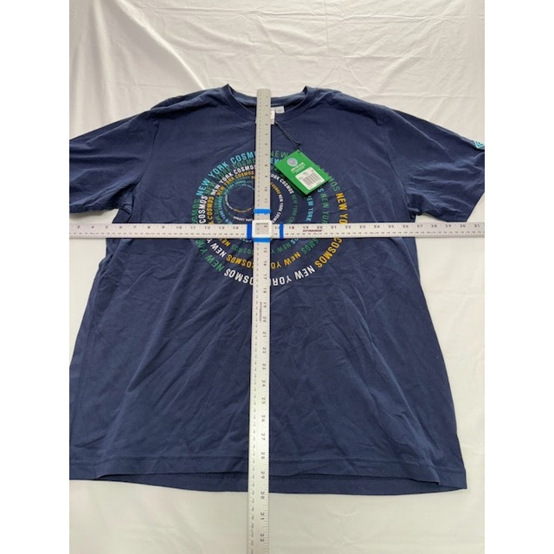 Umbro New York Cosmos Print T-Shirt Short Sleeve Navy Blue Mens Size XXL
