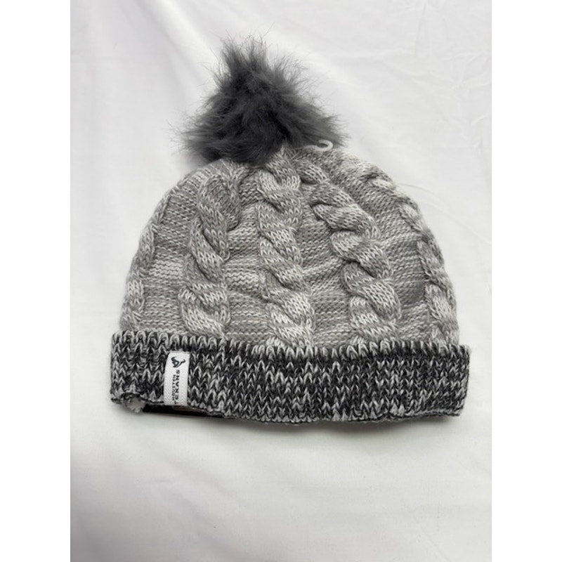 New Era NFL Cable Knit Pom Beanie Sherpa Lined Winter Hat Gray Womens OS
