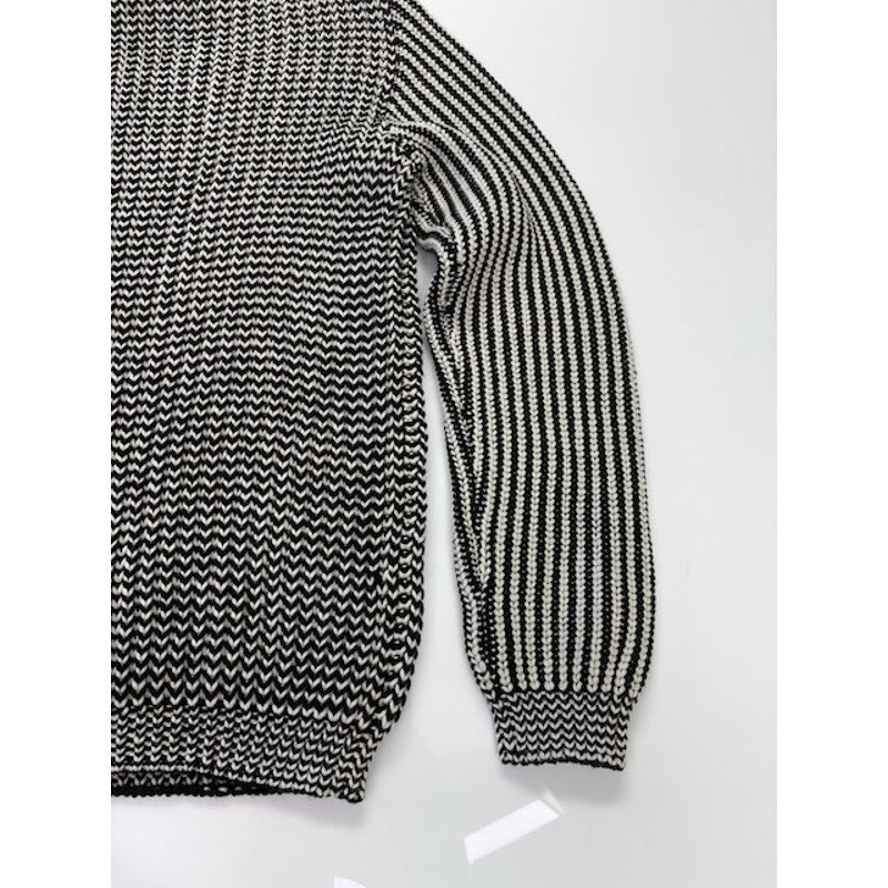 Versace Collection Turtleneck Sweater Pullover Black/White Womens Size XXL