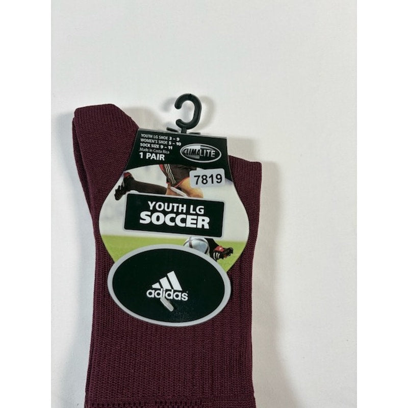 Adidas Copa Zone Cushion OTC Soccer Socks Maroon/White Youth LG Size 3-9