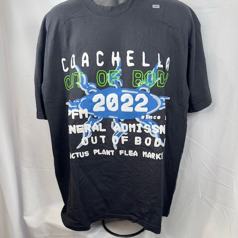 Cactus Plant Flea Market x Coachella 2022 T-Shirt Short Sleeve Black Size XL