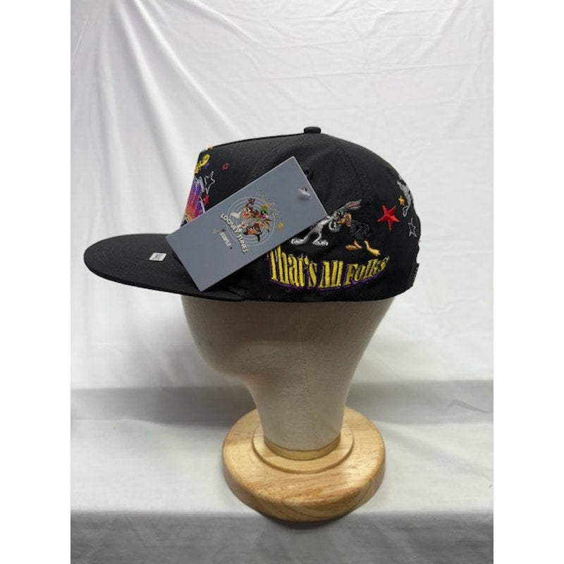 Looney Tunes Baseball Cap Snapback Space Jam Style Black Unisex One Size