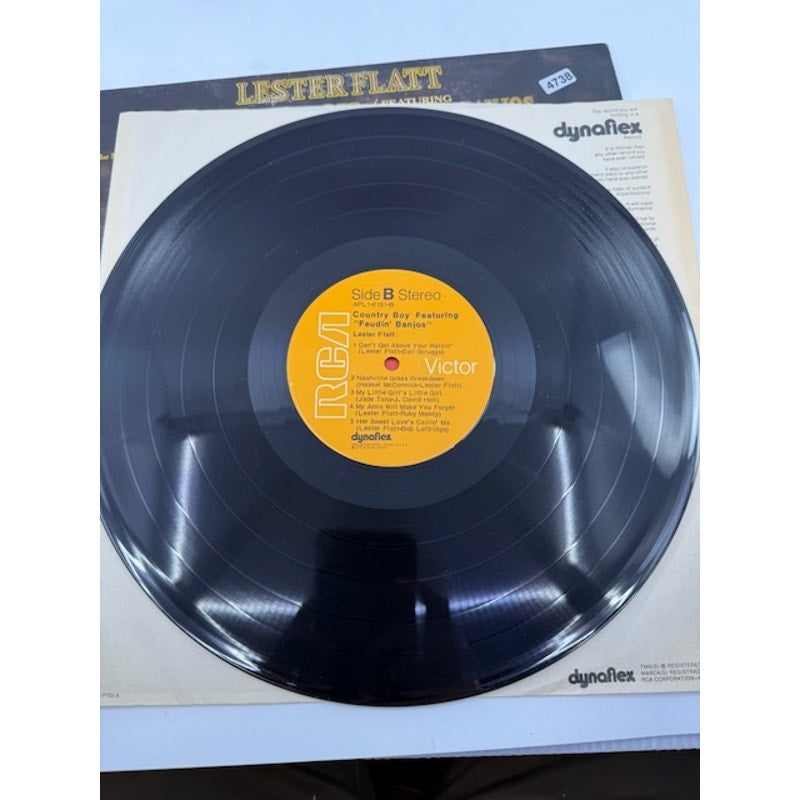 Lester Flatt – Country Boy Featuring Feudin' Banjos 1973 Vinyl Album Record