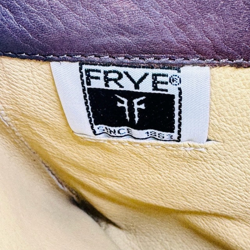 Vintage Frye Phillip Real Leather Buckle Riding Boots 3476844 Brown Womens 7B