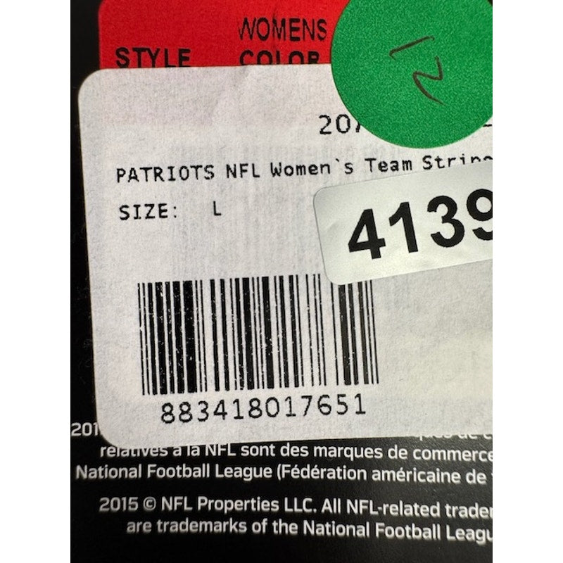 Nike New England Patriots Team Striped T-Shirt Short Sleeves Blue Womens L