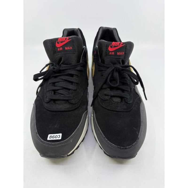 Nike Air Max 1 Sneaker Lace-Up Shoes 512033-076 Gold Hyper Red Mens Size 12