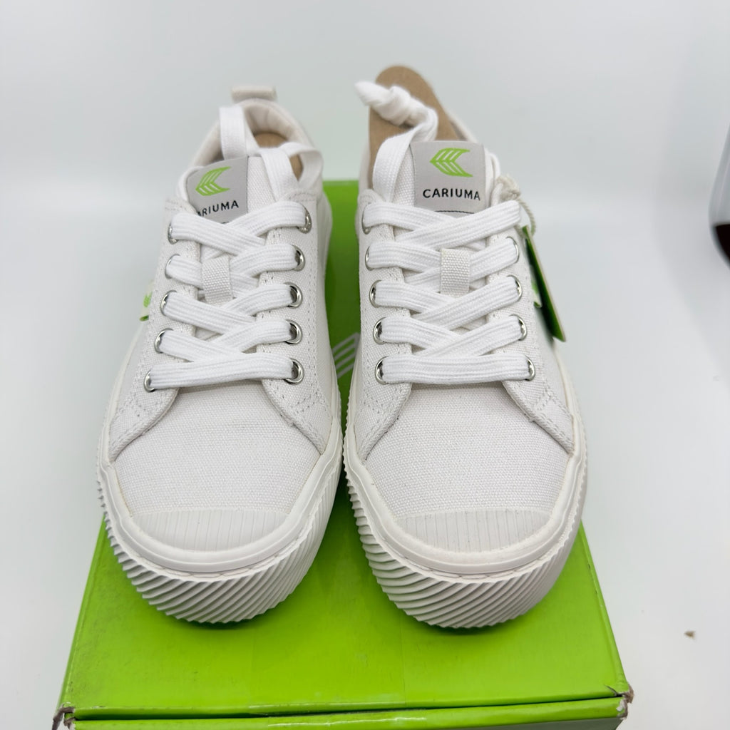 Cariuma Unisex Oca Low Canvas Sneaker Casual Shoes Lace-Up Off-White Size 4/5.5