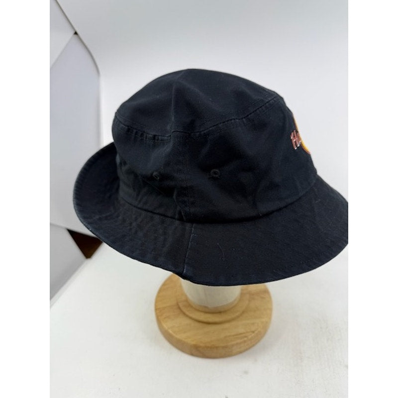 Hard Rock Cafe Bucket Hat Embroidered Logo Cotton Casual Black Unisex One Size