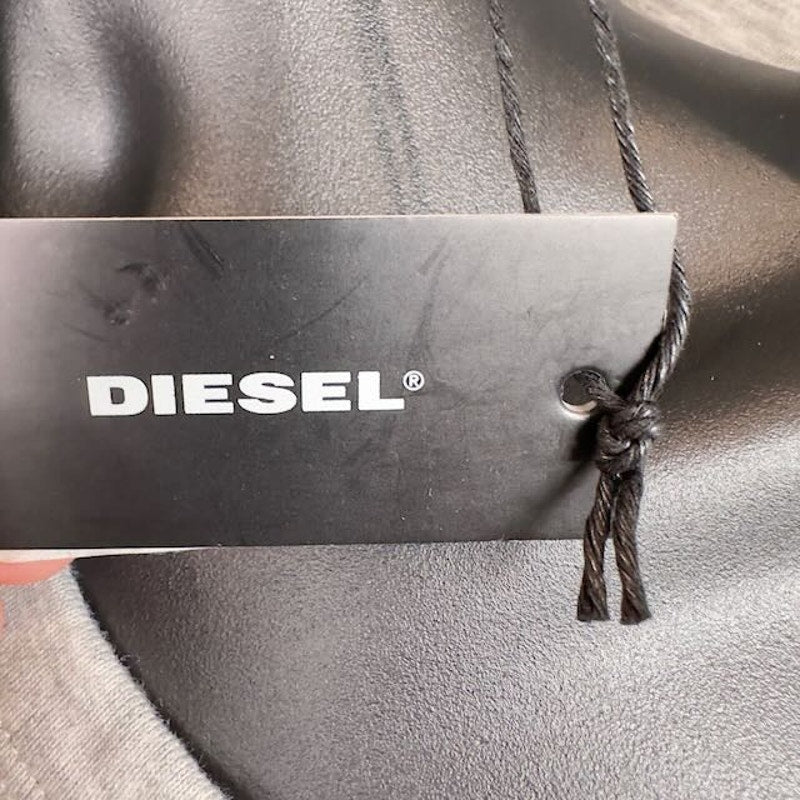 Diesel Short Sleeve T-Shirt Gray Mens Crew Neck Cotton Gray Mens Size Size 2XL