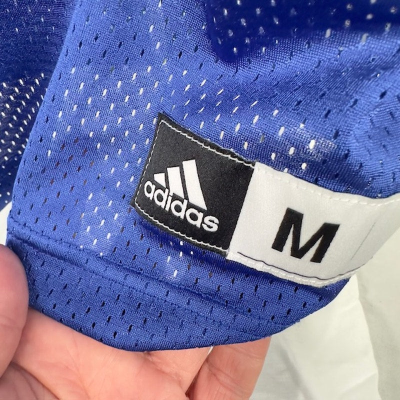 Adidas Climalite Audible Football Jersey Short Sleeves Mesh Blue Mens Size M