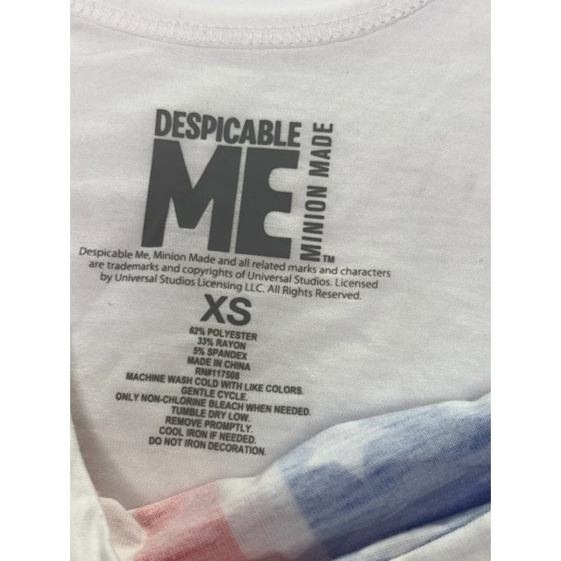 Despicable Me Minion Flag Graphic T-Shirt By Hybrid White Juniors Size XS