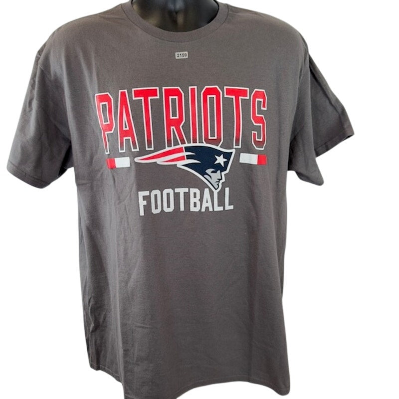 Junk Food NFL New England Patriots Comeback T-Shirt Short Sleeve Gray Mens L