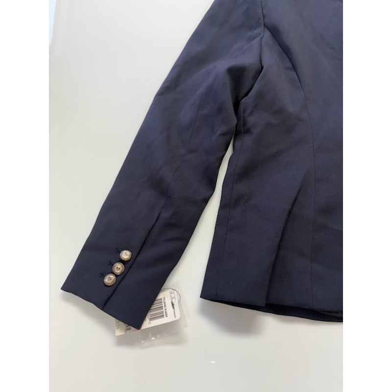 Charter Club Blazer Two Button Front Notched Lapel Navy Blue Womens Size 10P