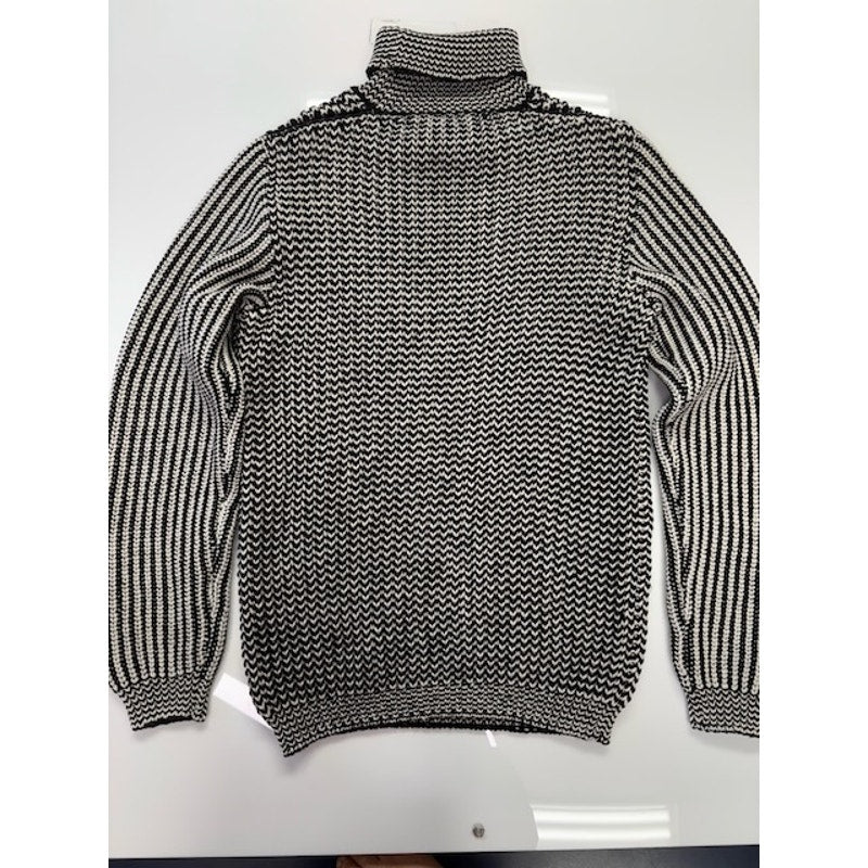 Versace Collection Turtleneck Sweater Pullover Black/White Womens Size XXL