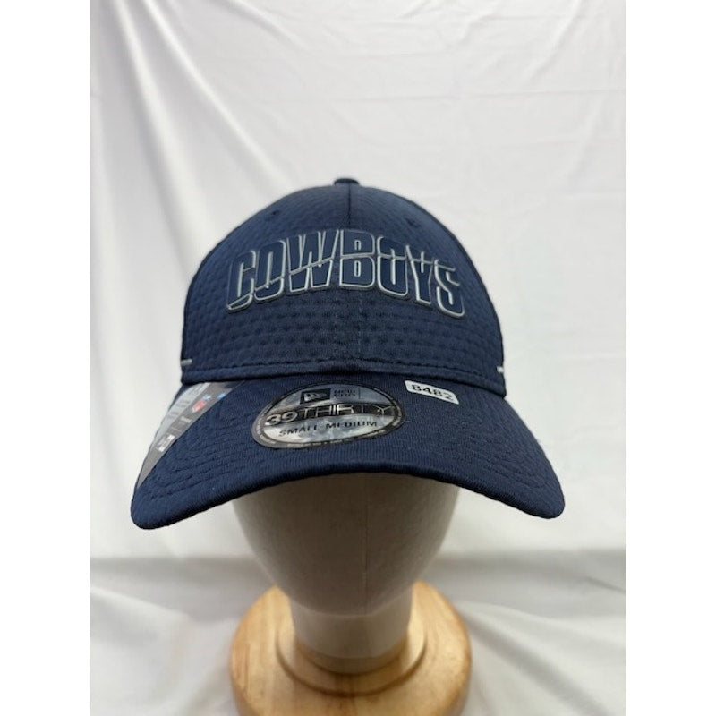New Era Dallas Cowboys 39THIRTY Flex Fit NFL Training Cap Navy Mens Size S/M