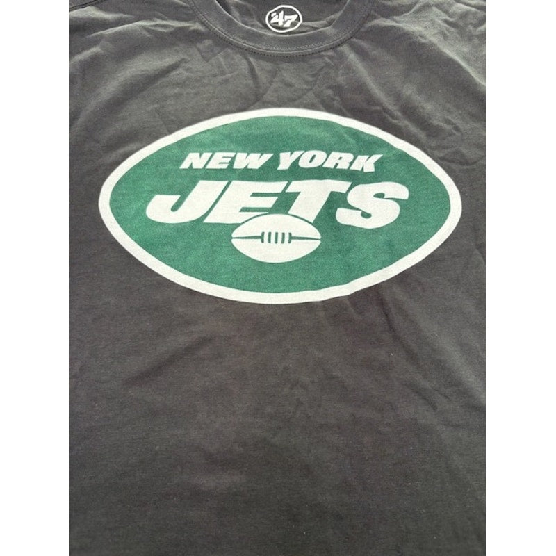 47 Brand New York Jets T-Shirt Short Sleeve Pullover Jet Black Womens Size L