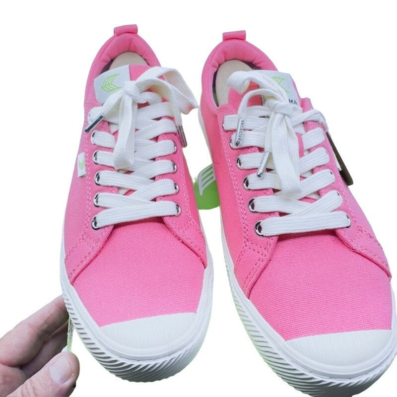 Cariuma Shoes OCA Low Top Lemonade Canvas Sneaker Lace Up Slip On Mens 8.5