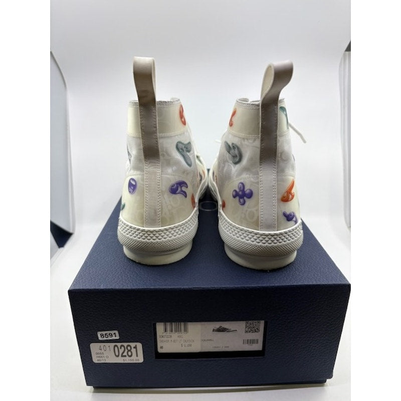 Dior B23 High x Kenny Scharf B23 High Top Sneaker Quartz Oblique Multi EU 46