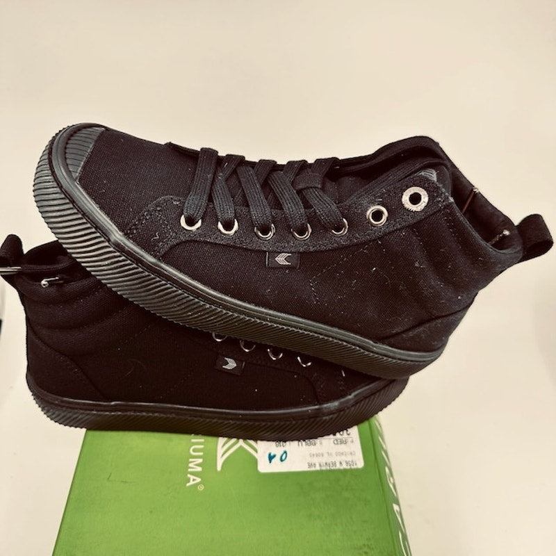 Cariuma OCA High Top Canvas Sneaker Shoes Lace-Up All Black Unisex Size W6 M4.5