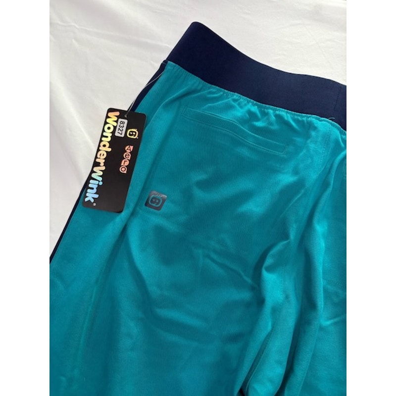 WonderWink Medical Scrub Pants Mid-Rise Slash Pocket Teal Womens Size M