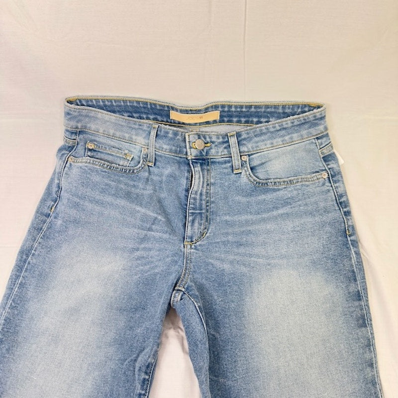Joe's The Icon Skinny Cropped Jeans Mid Rise Raw Hem Denim Blue Womens 31