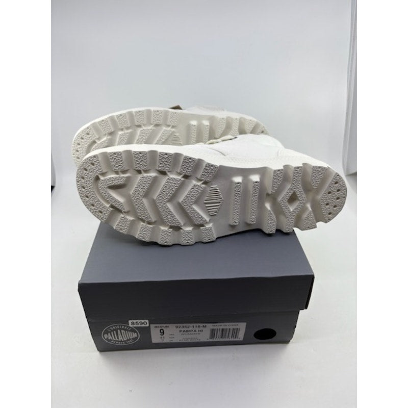 Palladium Pampa Hi Canvas Boots Lace-Up 92352-116-M Star White Womens Size 9