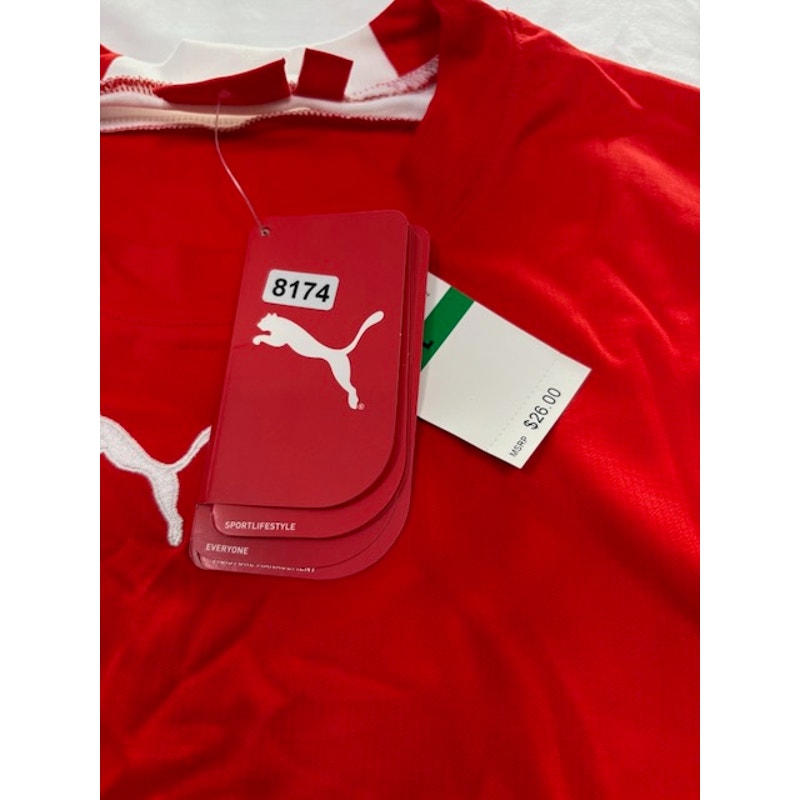 Puma VF 16 USA Jersey Shirt Embroidered Logo Short Sleeve Red Mens Size L