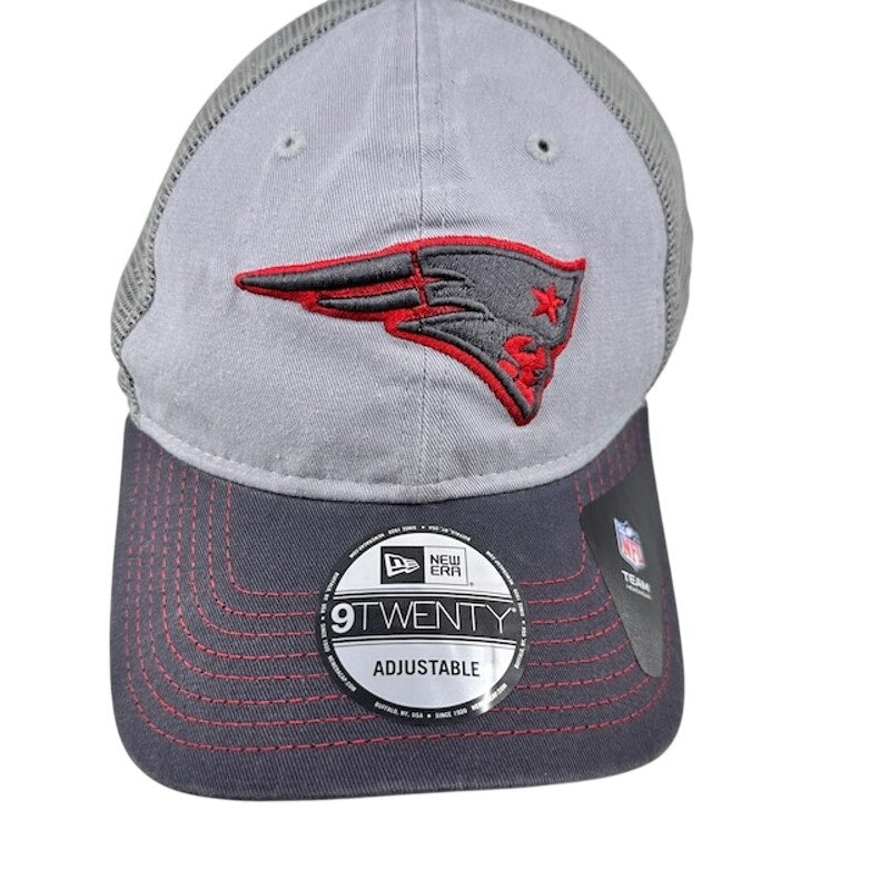 New Era 9Twenty New England Patriots Snapback Trucker Cap Gray Mens OSFA