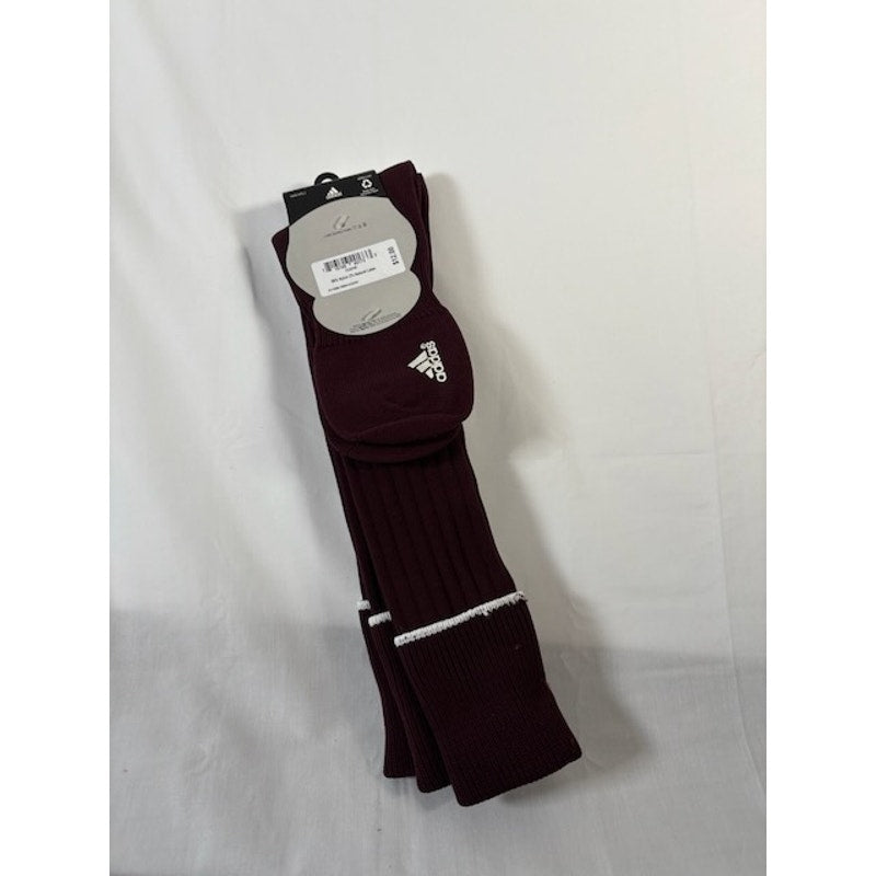 2 Pairs Adidas Copa Zone Cushion Soccer Socks Maroon/White Youth LG Size 3-9