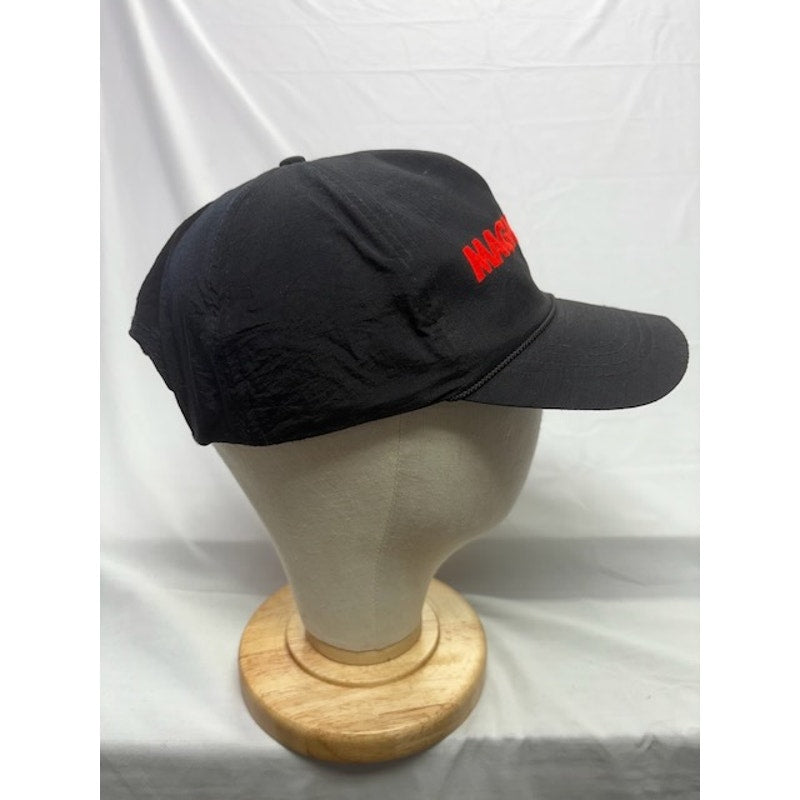 Magnitude Snapback Hat Red Embroidered Logo Adjustable Cap Black Unisex OSFM