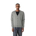 Lacoste Cardigan Sweater Low Cut V-Neck Button-Up Heather Agate Mens Size 36