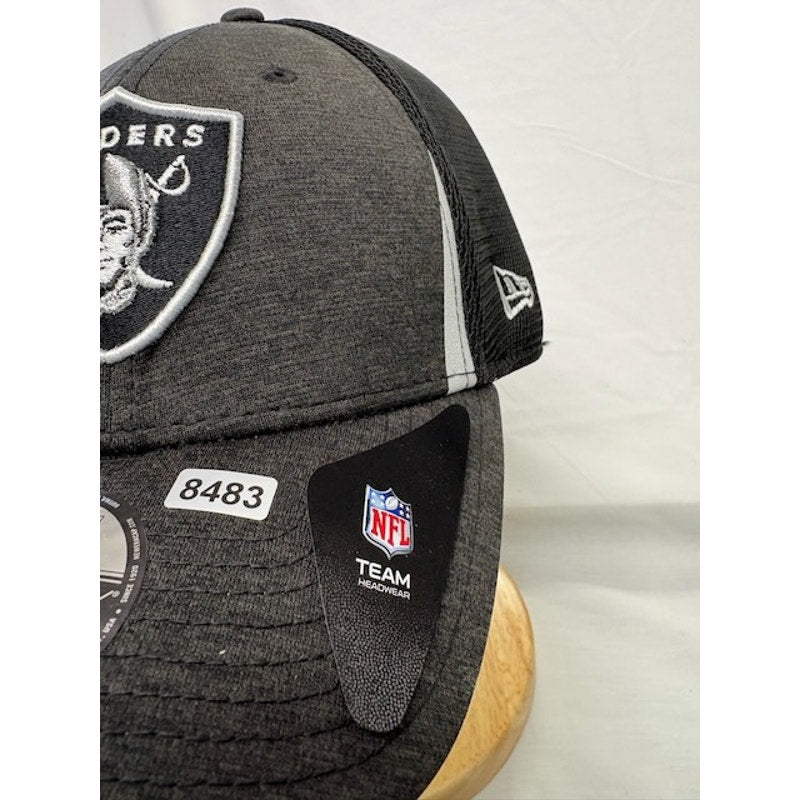 New Era Las Vegas Raiders 39THIRTY Flex Fit Hat NFL Team Cap Gray Mens L/XL