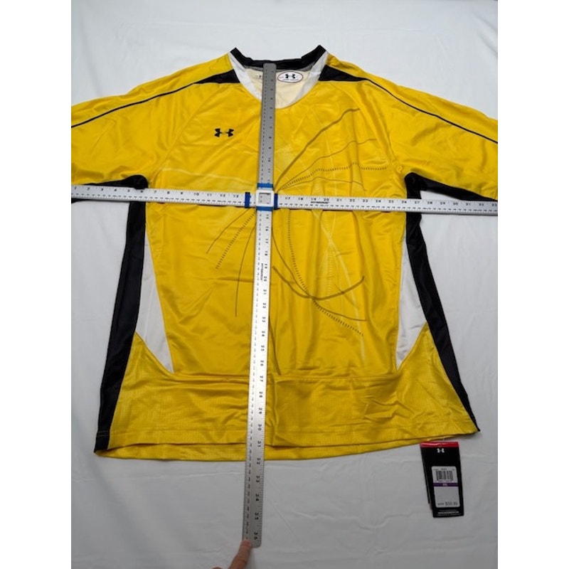 Under Armour HeatGear Soccer Jersey Short Sleeve Yellow/Black Mens Size XXL