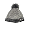 New Era NFL Cable Knit Pom Beanie Sherpa Lined Winter Hat Gray Womens OS