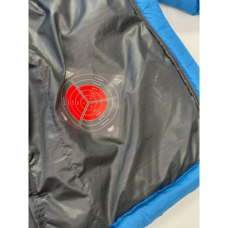 Adidas Climaheat 700+ Down Hooded Puffer Jacket Coat Blue Womens Size 46/48 UK