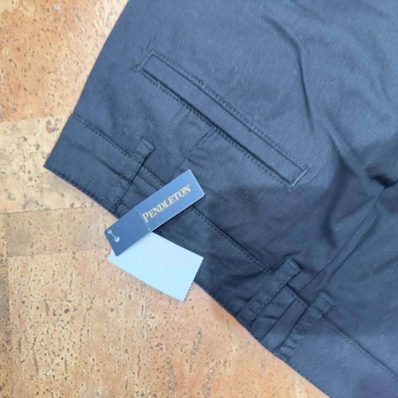 Pendleton High Waisted Chino Pants Classic Slim Straight Leg Black Womens