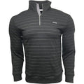Calvin Klein Pullover Sweater Long Sleeve Quarter Zip Striped Gray Mens Size M
