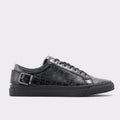 Aldo Himrich Trainer Shoes Sneakers Crocodile Skin Embossed Black Size 13
