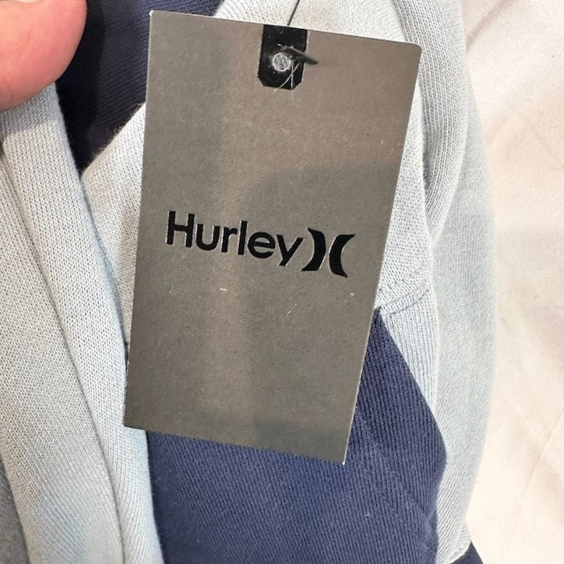 Hurley Onshore Blocked Pullover Hoodie Regular Fit Obsidian Blue Mens Size M