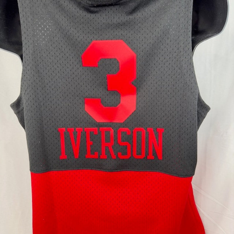 Mitchell & Ness NBA Swingman Jersey 76ers Allen Iverson #3 Black Red Mens Size M