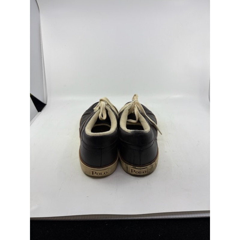 Polo Ralph Lauren Leather Sneakers Lace-Up Low Top Shoes Brown Mens Size 9