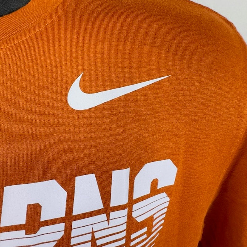 Nike Texas Longhorns T-Shirt Crew Neck Chest Logo Dri Fit Orange Mens Size M