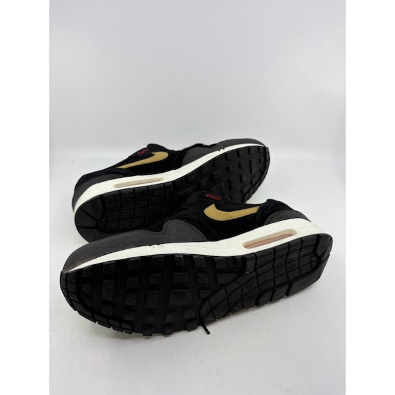 Nike Air Max 1 Sneaker Lace-Up Shoes 512033-076 Gold Hyper Red Mens Size 12