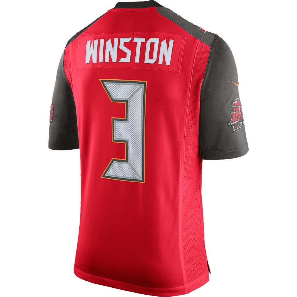 Nike Jameis Winston #3 Tampa Bay Buccaneers Game Jersey Youth Red Size L