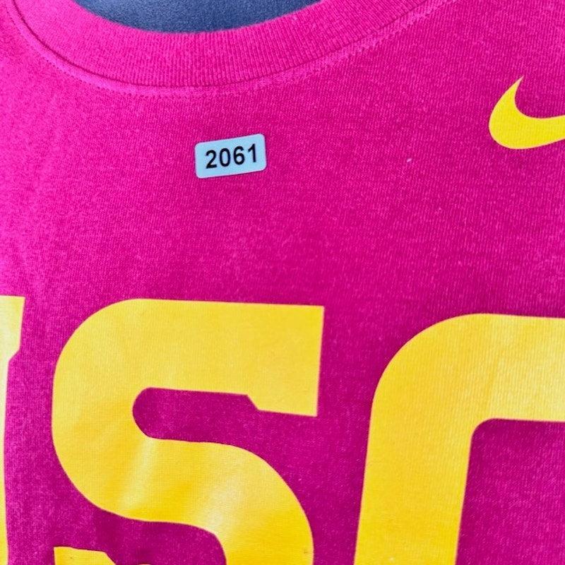 Nike Cardinal USC Trojans Tee Shirt Short Sleeve Crew Neck Red Mens Size M