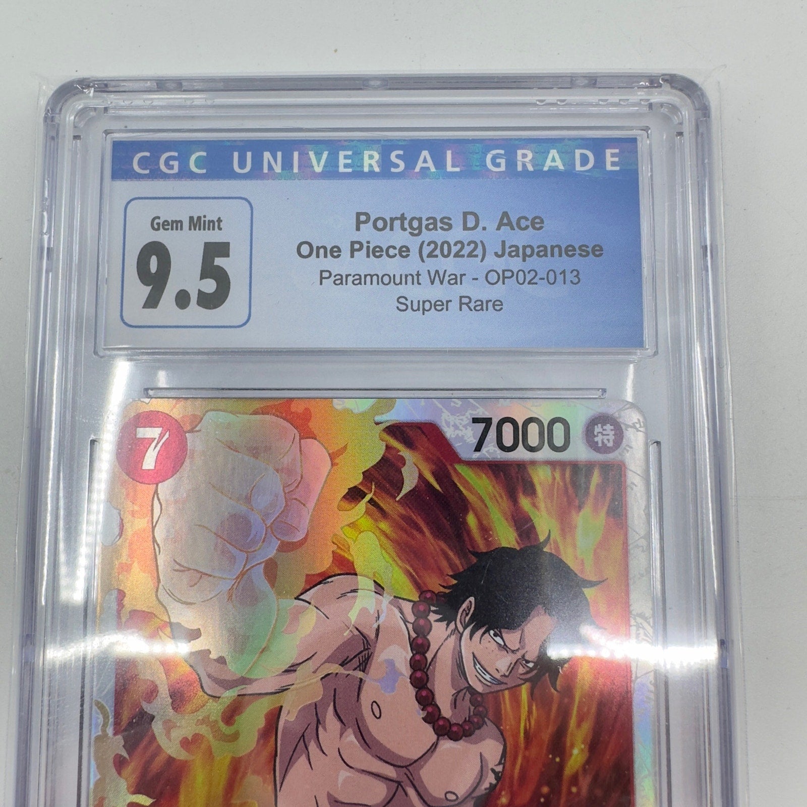 CGC 9.5 MINT Portgas D.Ace One Piece Card Game Japanese Paramount War