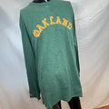 Mitchell & Ness MLB Oakland Athletics Long Sleeve Crewneck T-Shirt Green 3XL