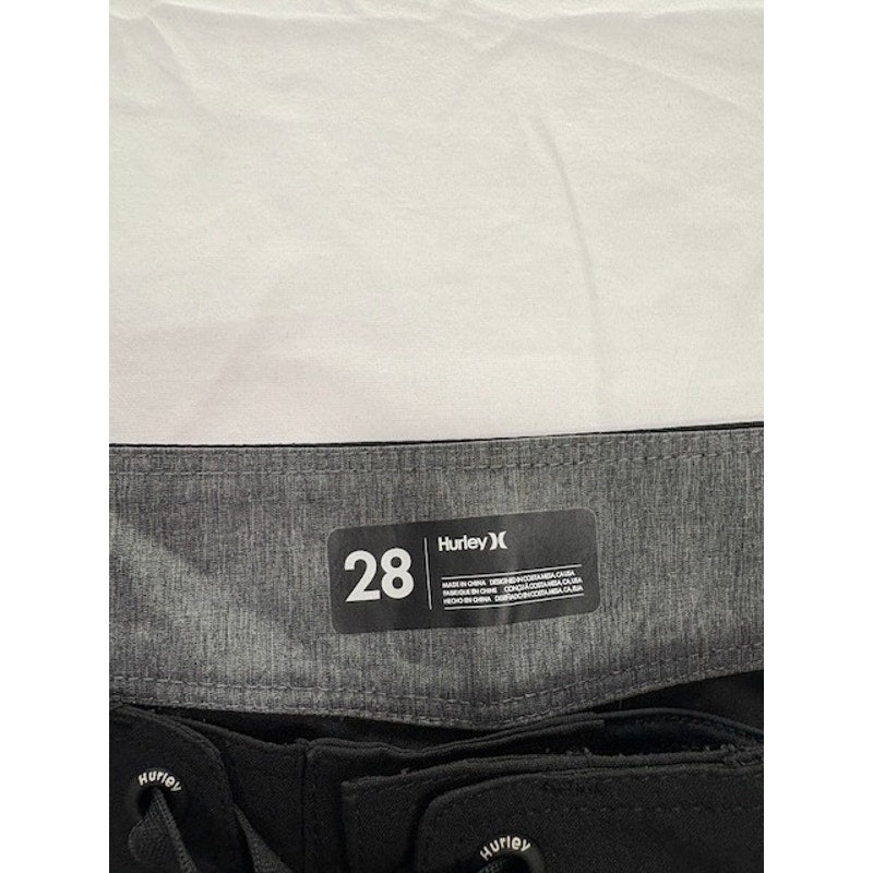 Hurley Board Shorts 18" Horizon BDST Stretch CJ4229 Black Gray Mens Size 28